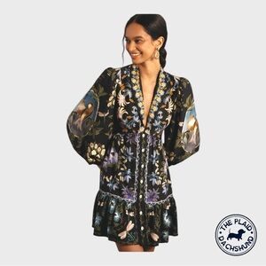 Farm Rio Winter Garden Mini Dress